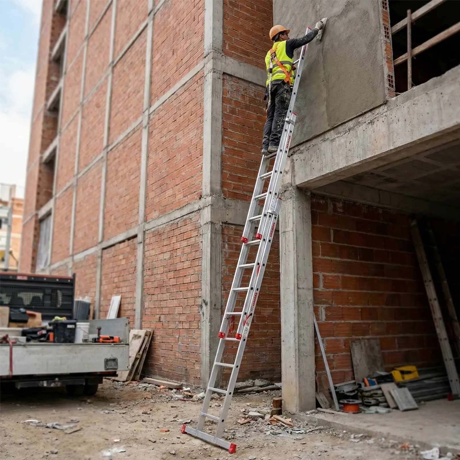 Drabina aluminiowa składana profesjonalna FARAONE 3x9 AK280.3 - 6,75 m — 10