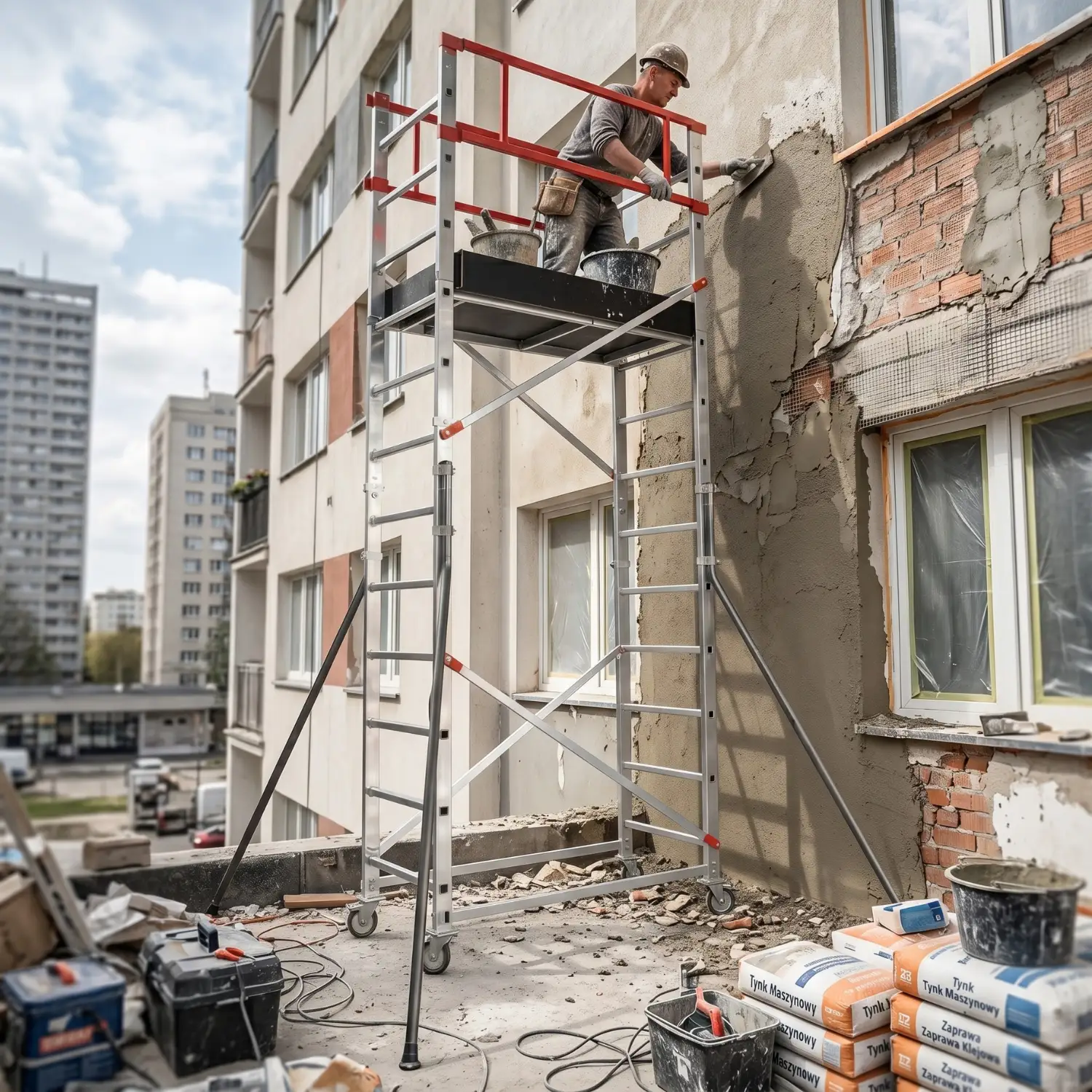 Rusztowanie jezdne GIERRE G-TA1900FL 4,8 m modułowe profesjonalne — 11