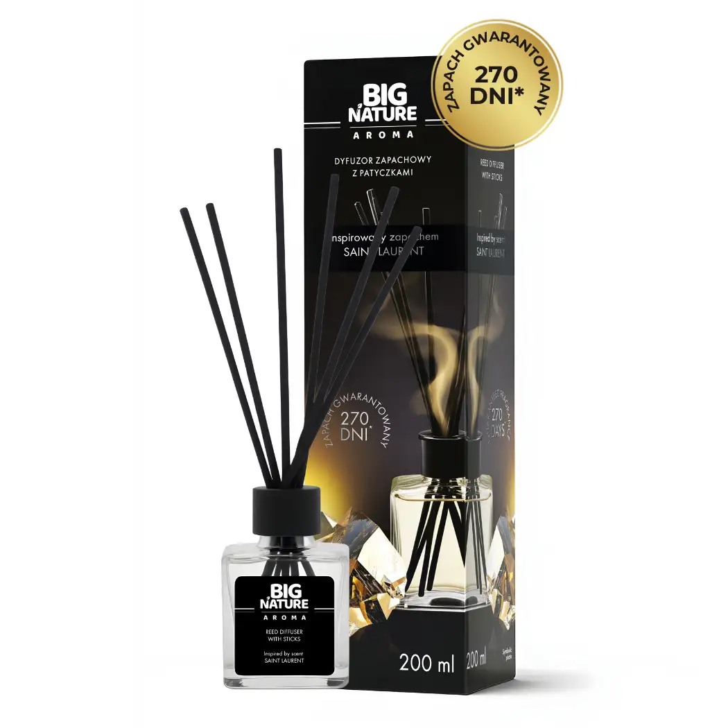 Dyfuzor Zapachowy z Patyczkami - Inspirowany Zapachem SAINT LAURENT 200ml