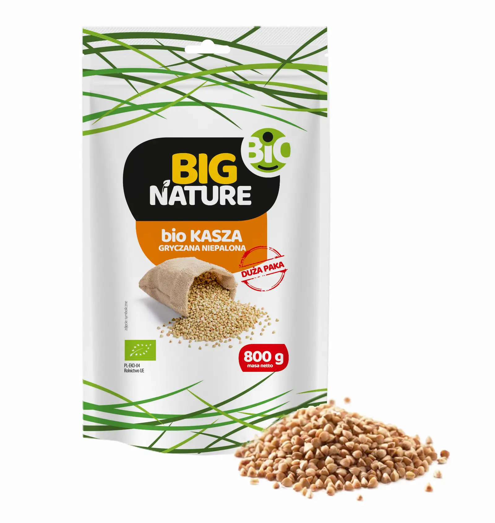 Kasza gryczana niepalona bio 800g