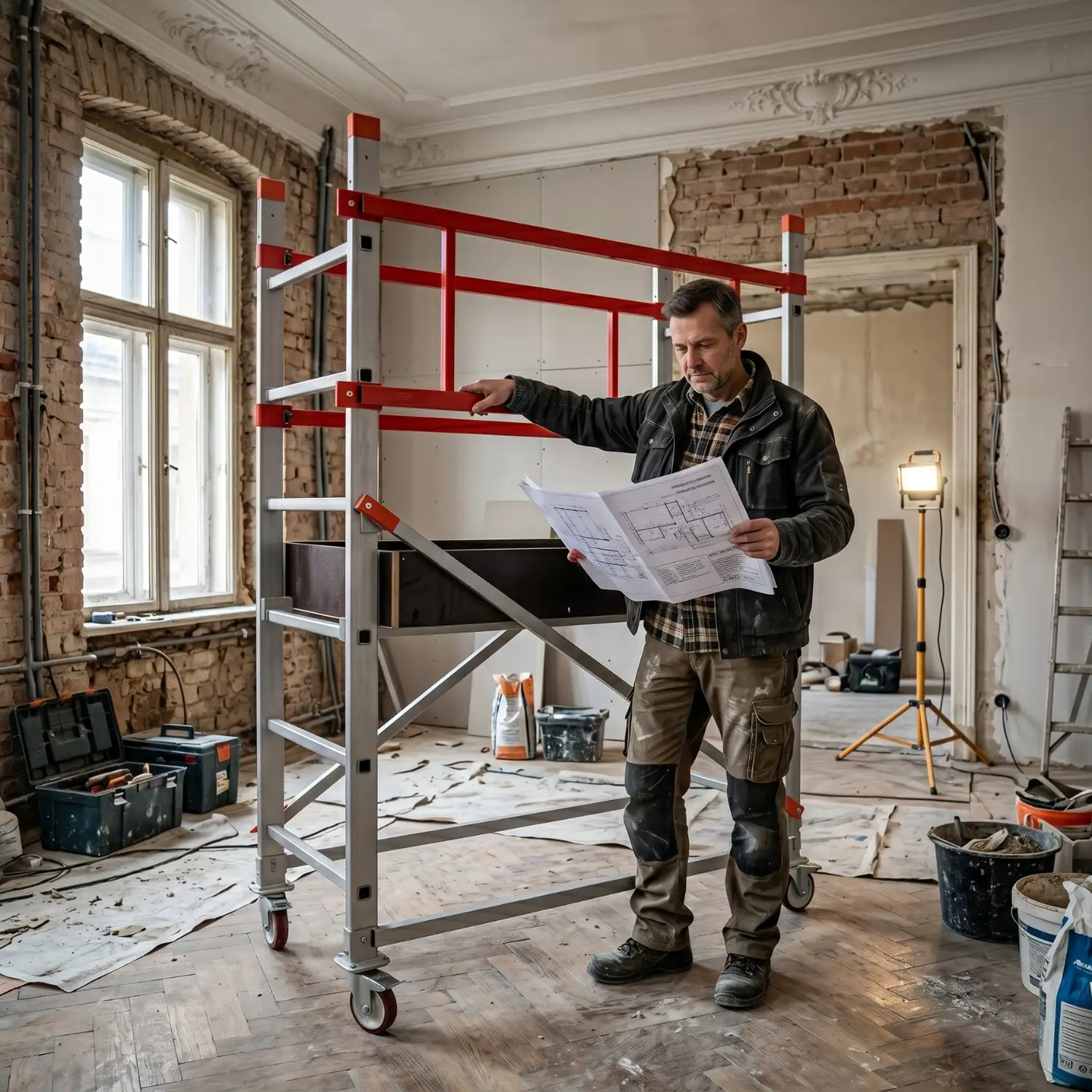 Rusztowanie jezdne GIERRE G-TA1800FL 3 m TÜV modułowe profesjonalne — 10