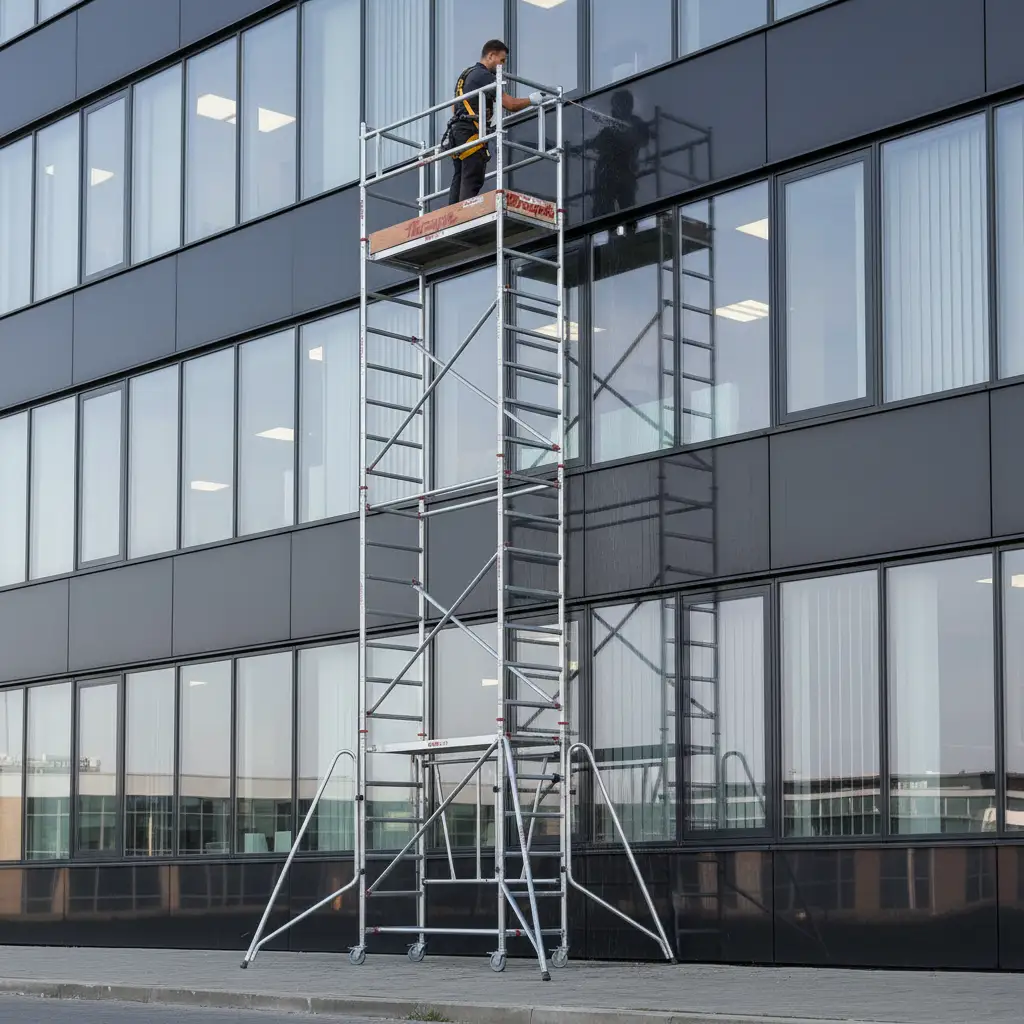 Rusztowanie aluminiowe jezdne składane FARAONE COMPACT XS 160 x 75 cm 160 pakiet A+B+C+D - 7,60 m — 4