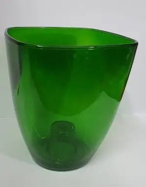 osłonka / doniczka storczyk 15 TRANSPARENT ZIELONA