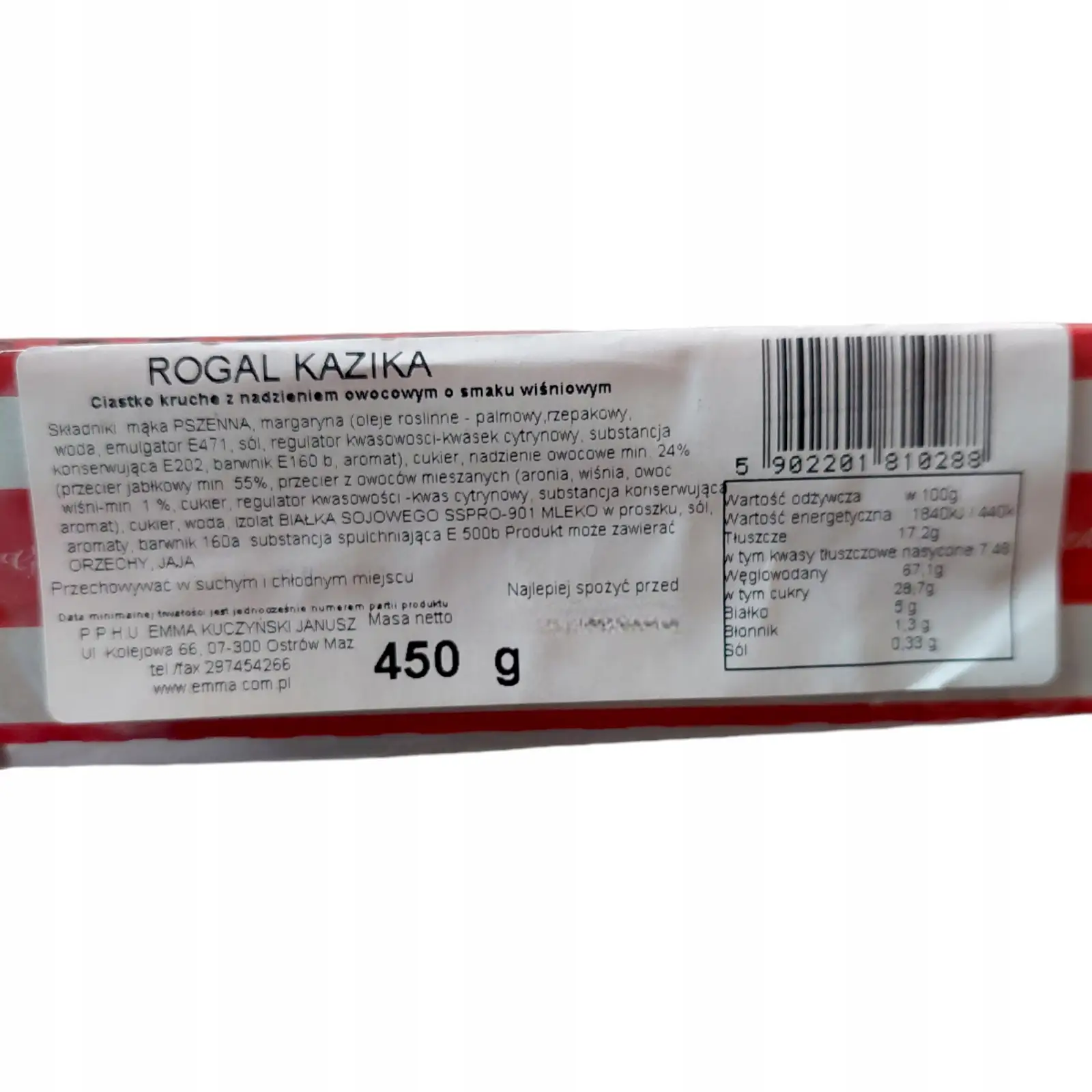 Ciastka kruche Ostrovia 450g Rogal kazika — 2