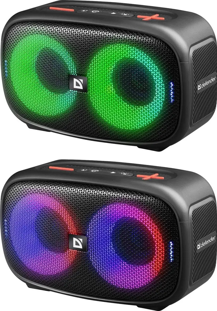 GŁOŚNIK DEFENDER Q5 BLUETOOTH 5.3 20W LED/BT/FM/USB/TWS — 2