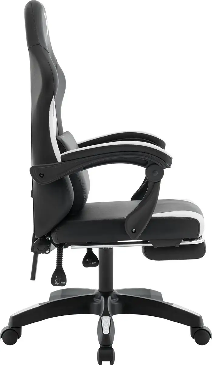FOTEL DEFENDER RUNA PRO BIAŁO-CZARNY GAMING — 10