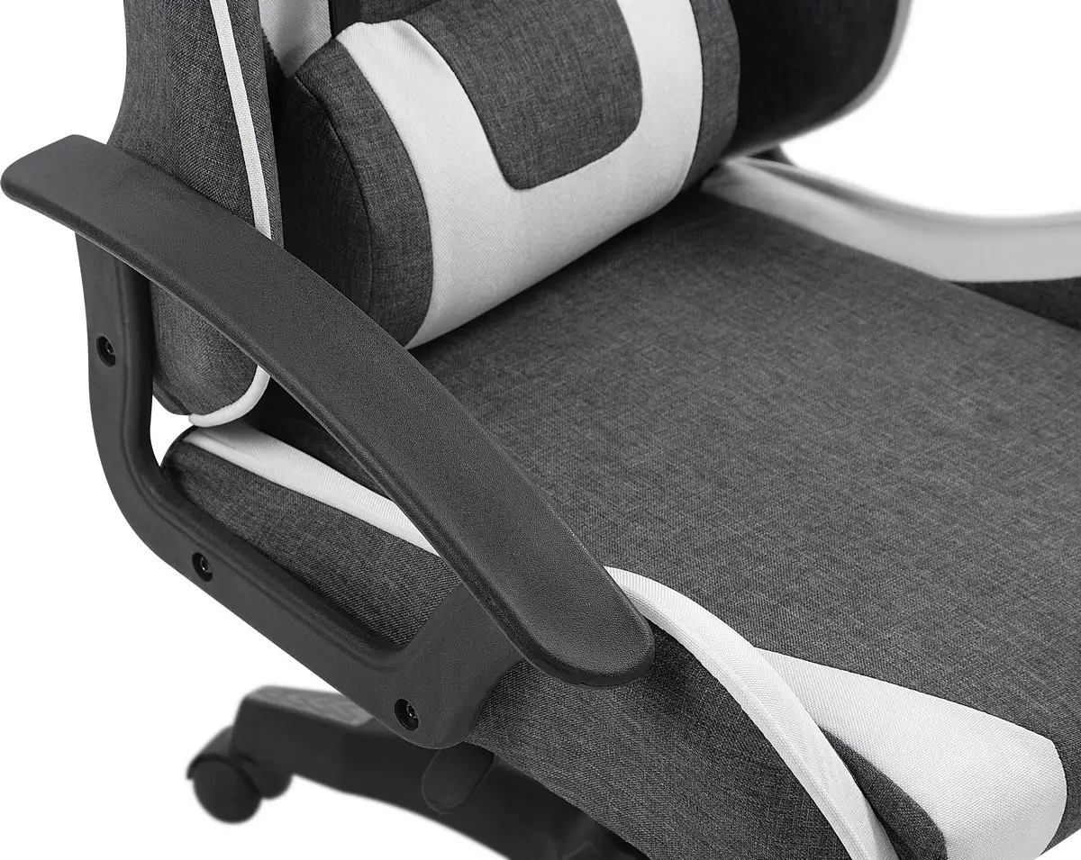 FOTEL DEFENDER IBIS BIAŁO-CZARNY GAMING — 20