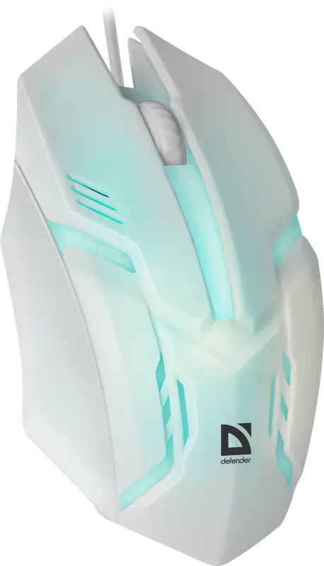 MYSZ DEFENDER CYBER MB-560L BIAŁA 7 KOLORÓW PODŚWIETLENIA 1200dpi 3P — 7