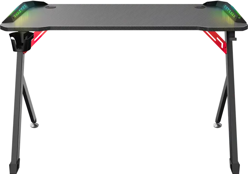 BIURKO DEFENDER SPIRIT RGB CZARNE GAMING — 2