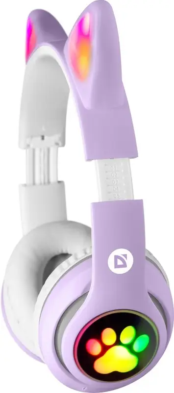 SŁUCHAWKI DEFENDER BLUETOOTH FREEMOTION B585 LED LILAC — 15