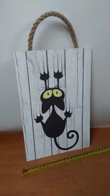 tabliczka/obraz do zawieszenia 20x30  KOT