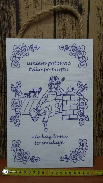 tabliczka/obraz do zawieszenia 20x30  LUBIĘ GOTOWAĆ...TYLKO PO PROSTU ...