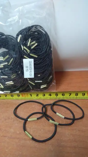 gumka do włosów 100szt czarna