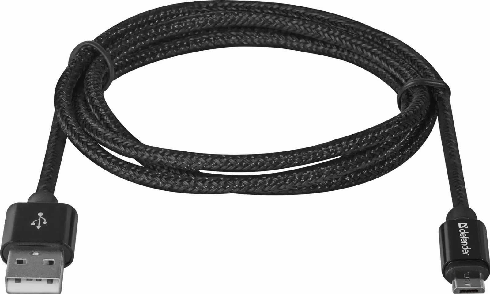KABEL DEFENDER USB AM-MICRO BM 1.0m 2.1A CZARNY — 2