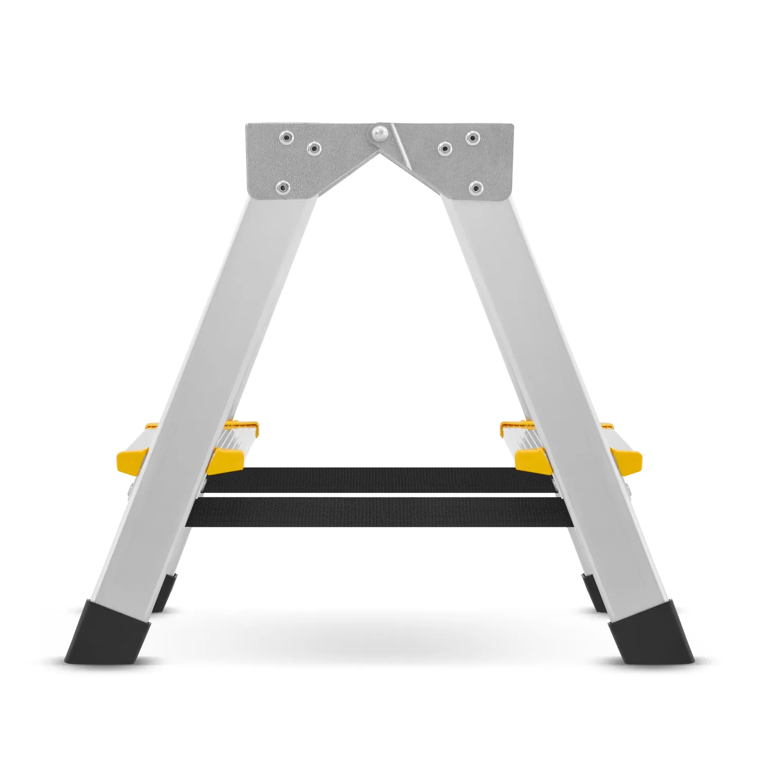 Drabina aluminiowa domowa dwustronna składana HIGHER 2x2 stopnie taboret podnóżek schodek — 3