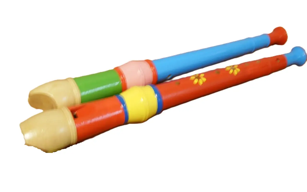 flet kolorowy drewniany 32cm 2-1002