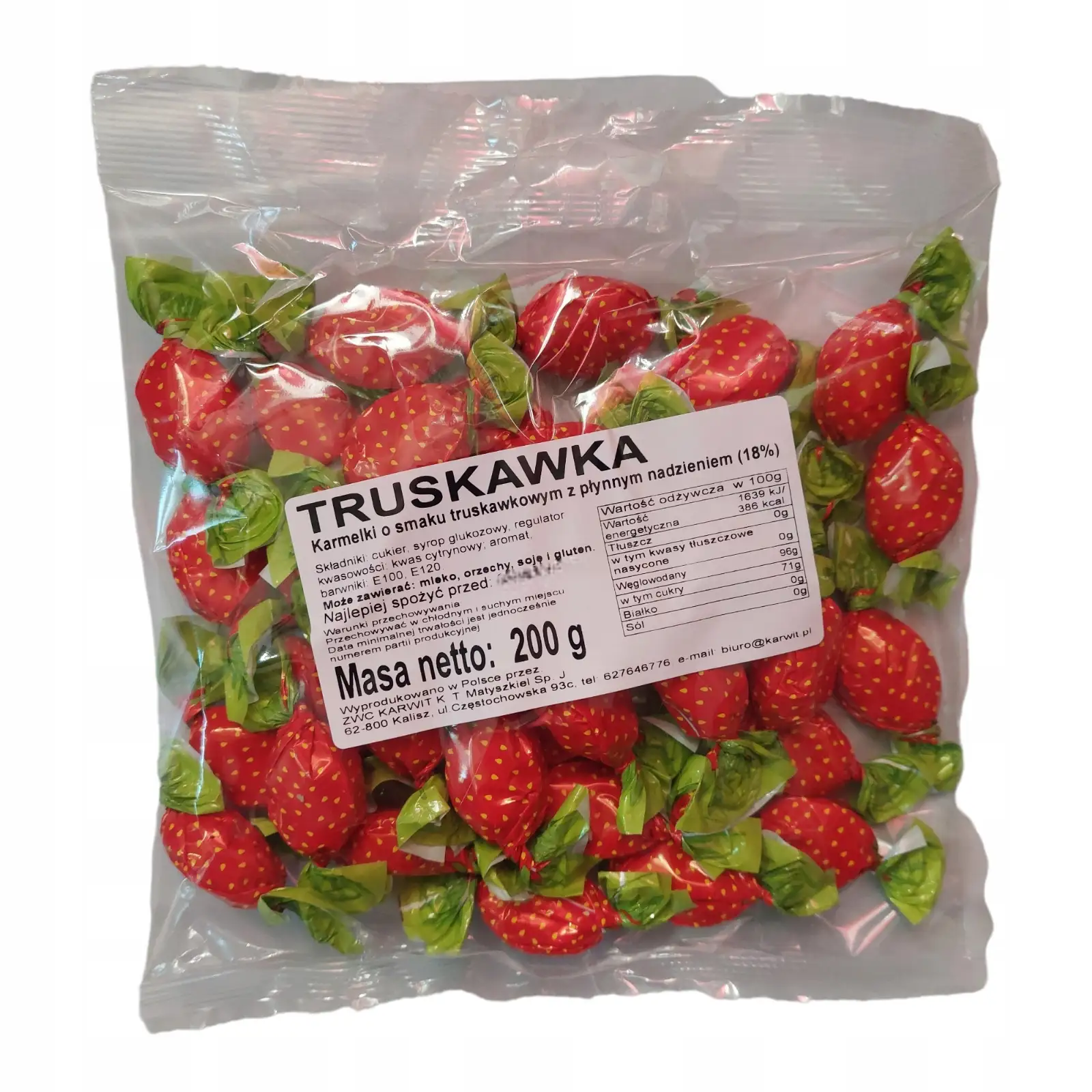 Cukierki 200g Truskawka