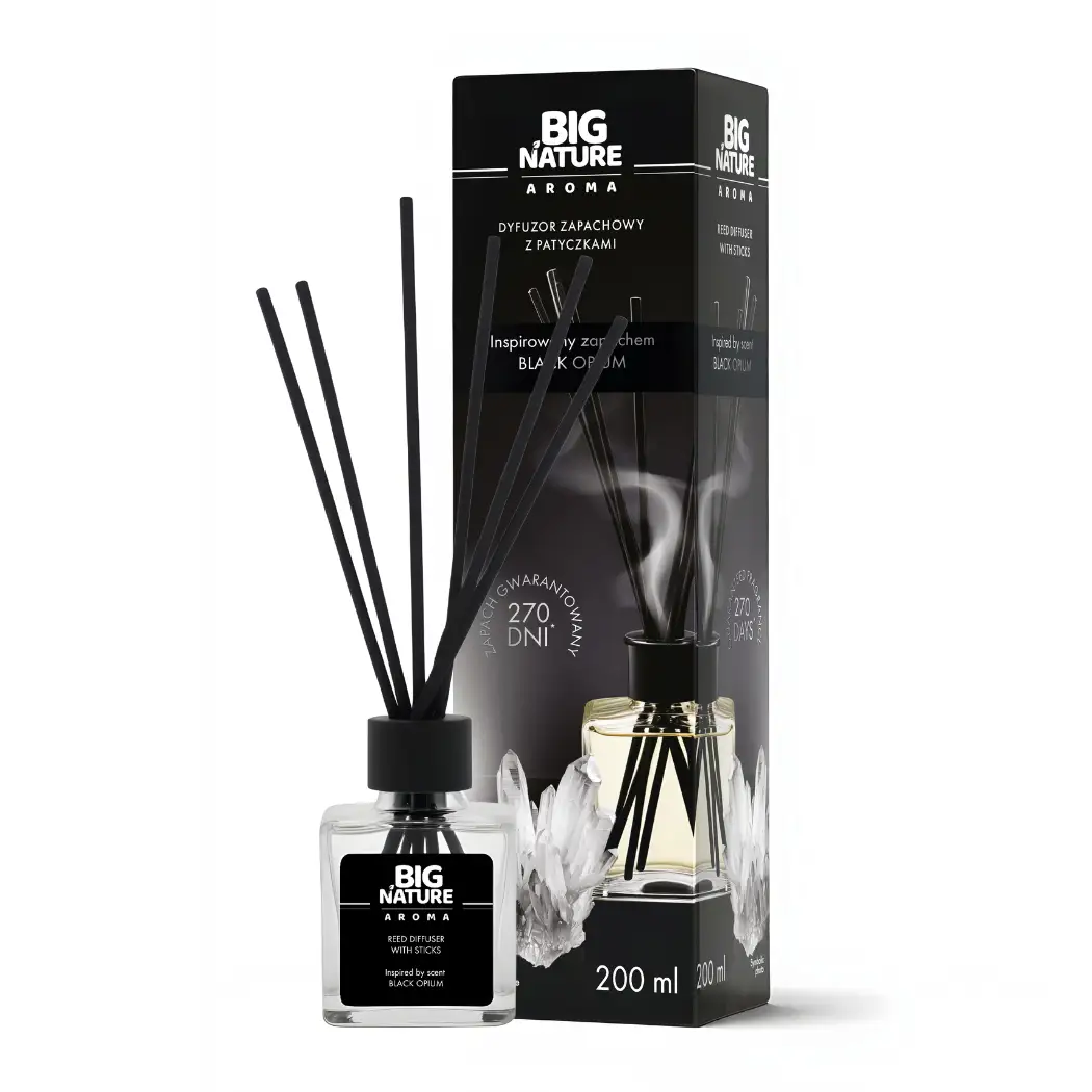 Dyfuzor Zapachowy z Patyczkami - Inspirowany Zapachem BLACK OPIUM 200ml — 4