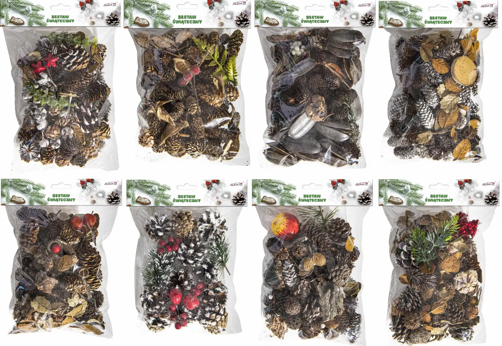 zestaw świąteczny - szyszki, susz, dodatki 120 g   |   SGD-7126