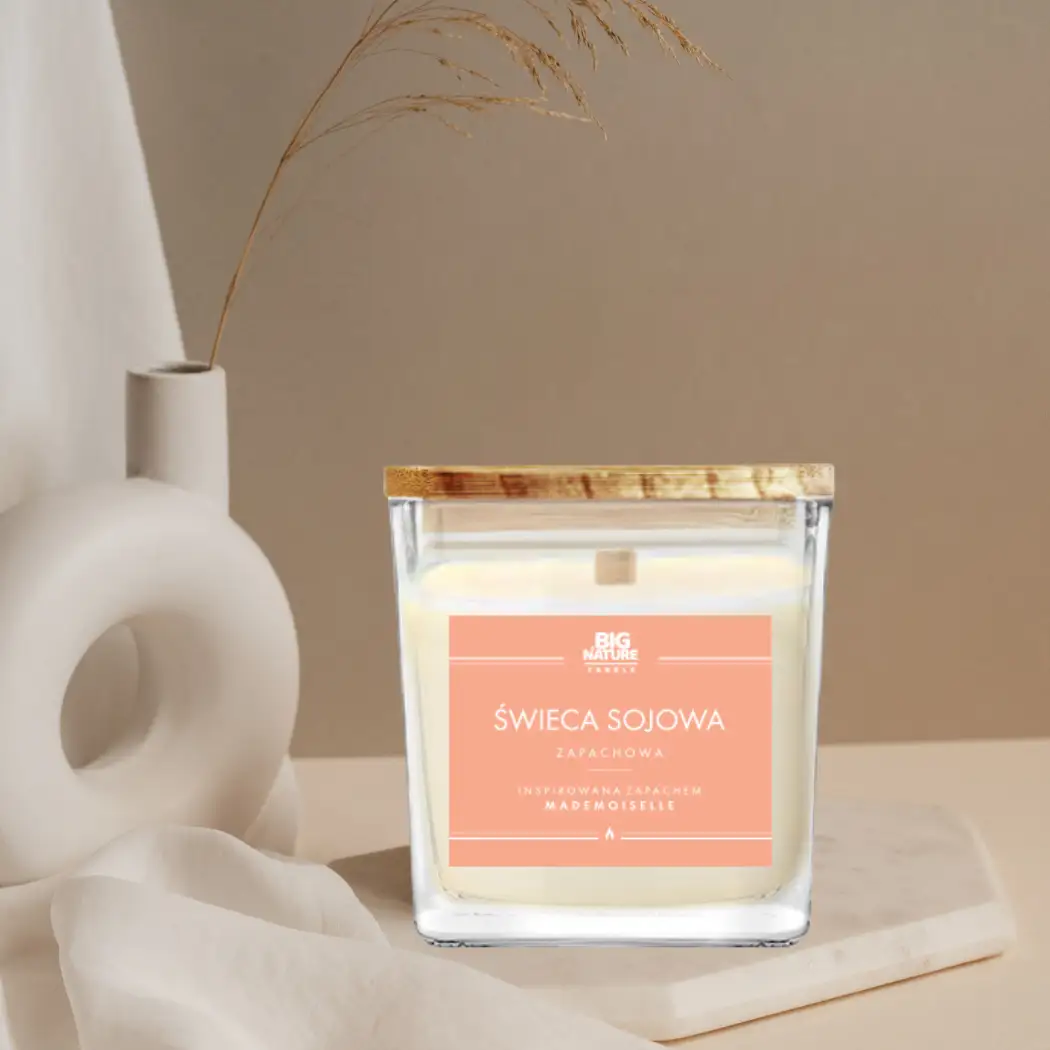 Świeca sojowa zap. insp. MADEMOISELLE 450g - BIG NATURE CANDLE — 2