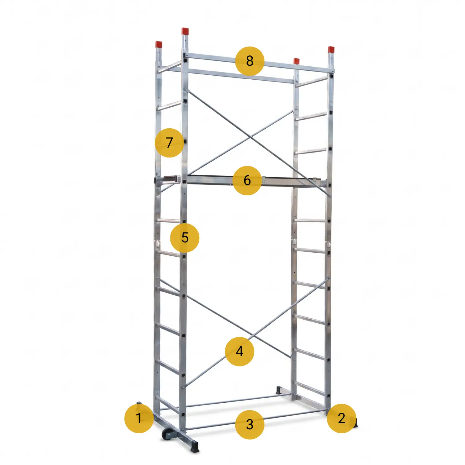 Rusztowanie aluminiowe jezdne przejezdne GIERRE Easy 400 G-FA400EY 3,95 m modułowe — 11