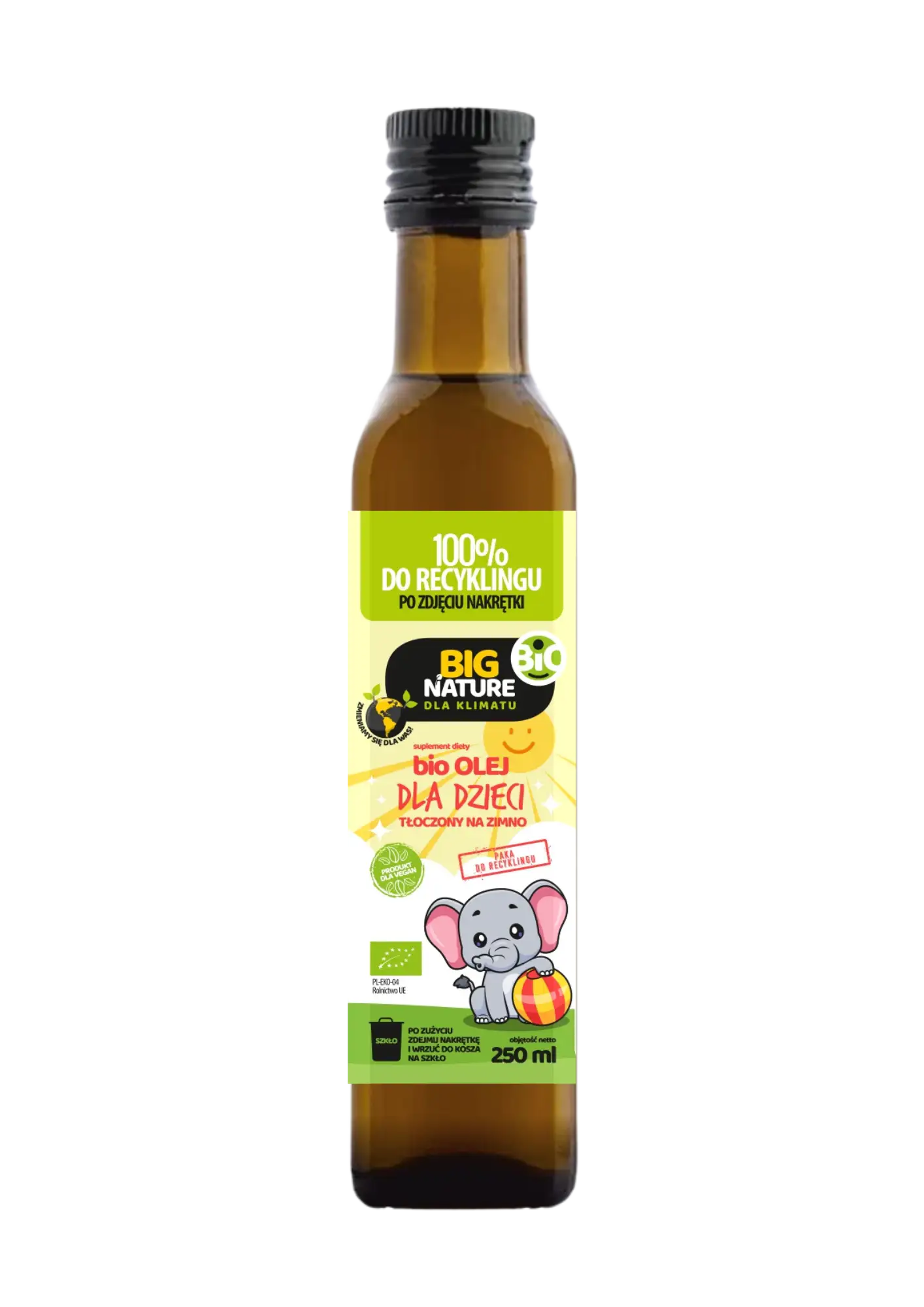 Olej DLA DZIECI BIO tłoczony na zimno 250ml - BIG NATURE