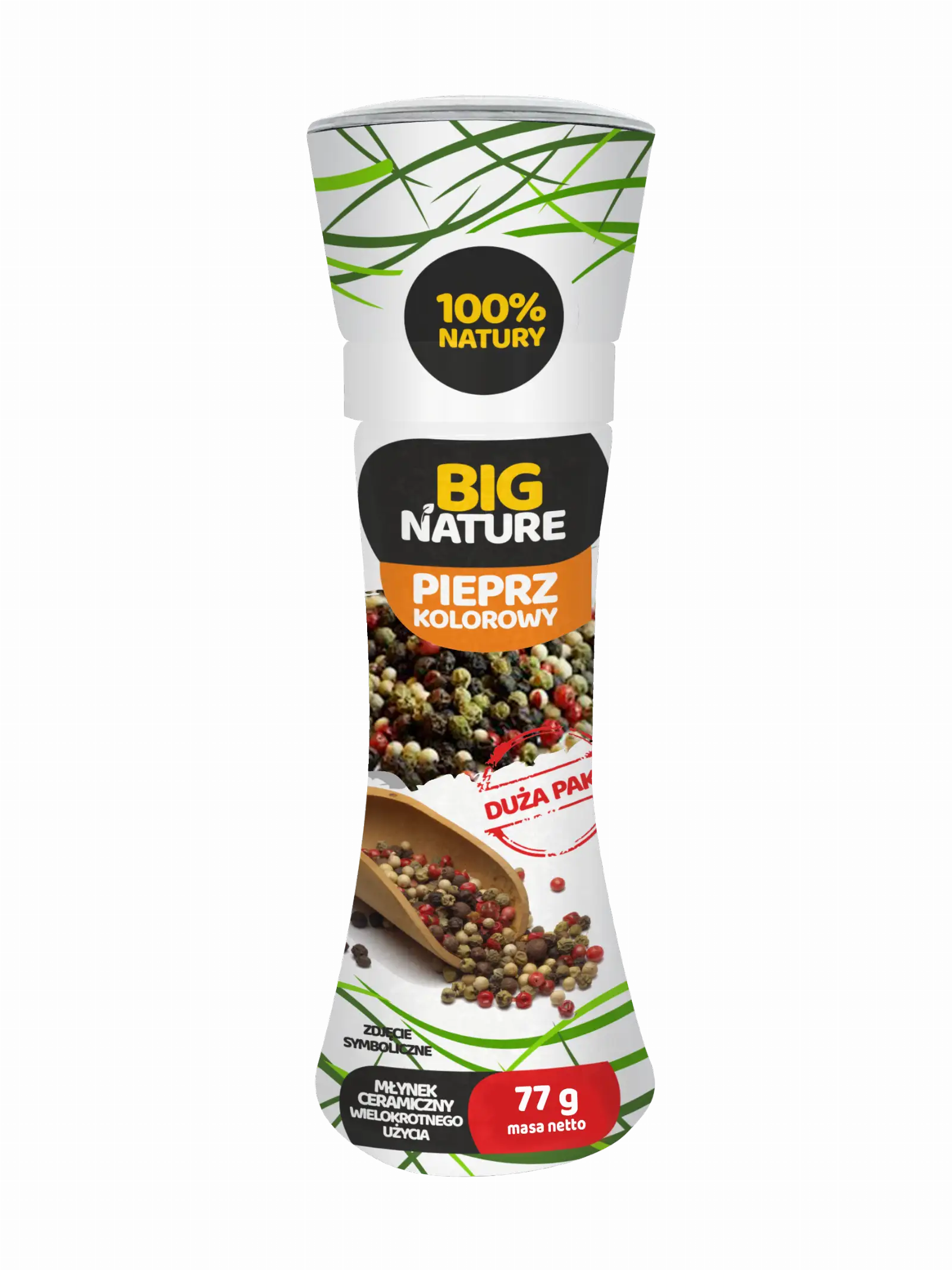 Przyprawa Pieprz kolorowy Młynek 77g Duża Paka - BIG NATURE — 2