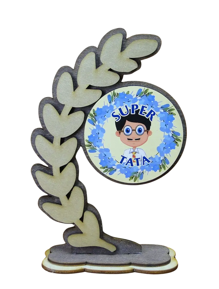 laur drewniany Dla Super Taty /  18 x 11 cm.   /  P316W12 — 2