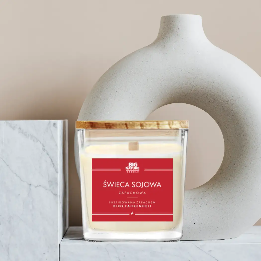 Świeca sojowa zap. insp. DIOR FAHRENHEIT 205g - BIG NATURE CANDLE — 2