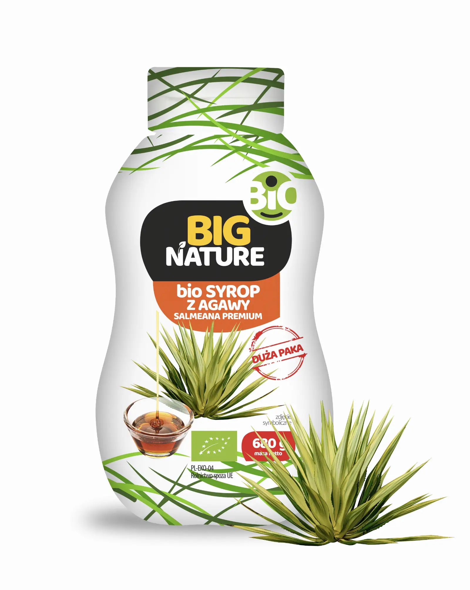 Syrop z agawy salamanea premium bio 680g Duża Paka - BIG NATURE