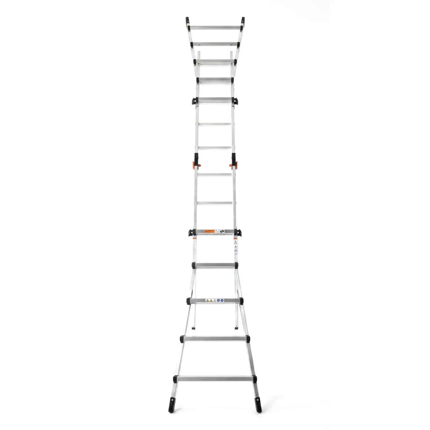 Drabina aluminiowa teleskopowa 5,7 m GIERRE 5x5 na schody przegubowa 150 kg — 2