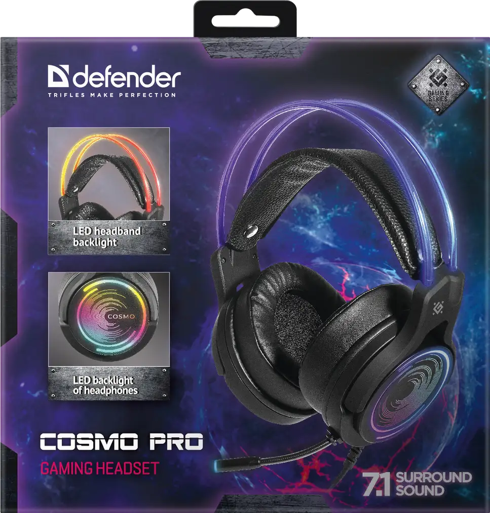 SŁUCHAWKI DEFENDER Z MIKROFONEM COSMO PRO 7.1 RGB — 10