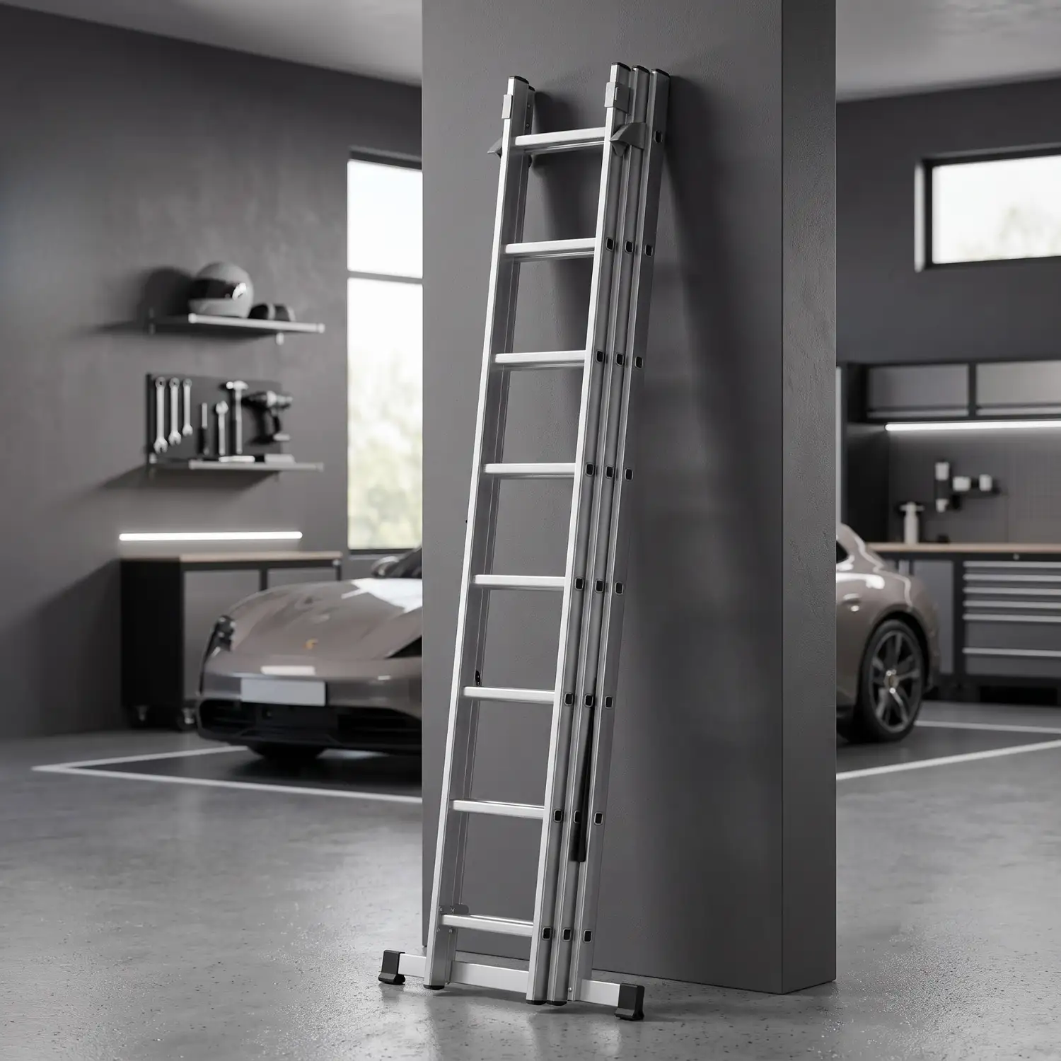 Drabina aluminiowa wielofunkcyjna z adaptacją na schody 3x8 HIGHER 150kg — 5