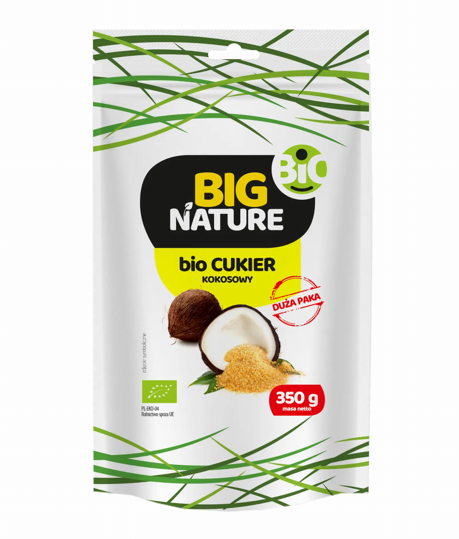 Cukier kokosowy bio 350g Duża Paka - BIG NATURE — 2