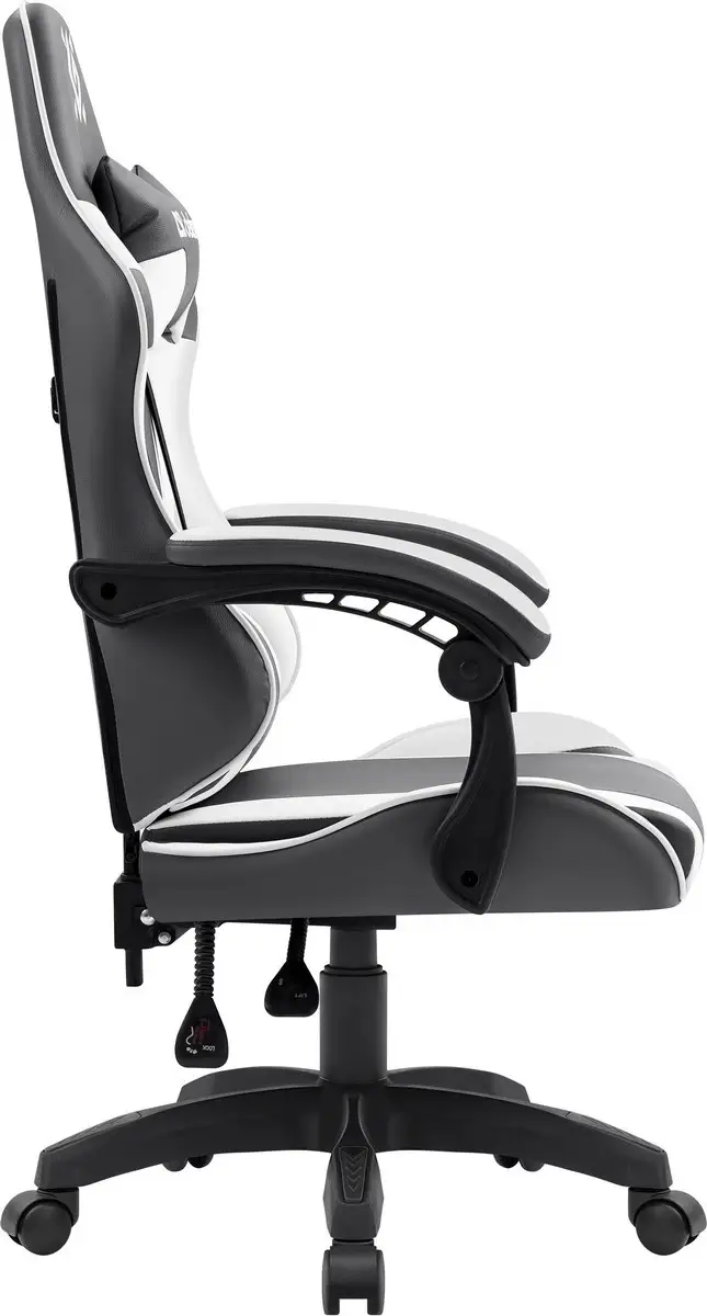 FOTEL DEFENDER FORTUNE SZARO-BIAŁY GAMING — 5