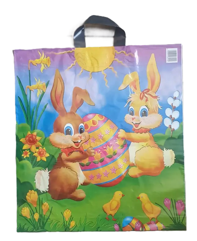 reklamówki z uchwytem  Wielkanoc a'50 - powyżej 50 mic.