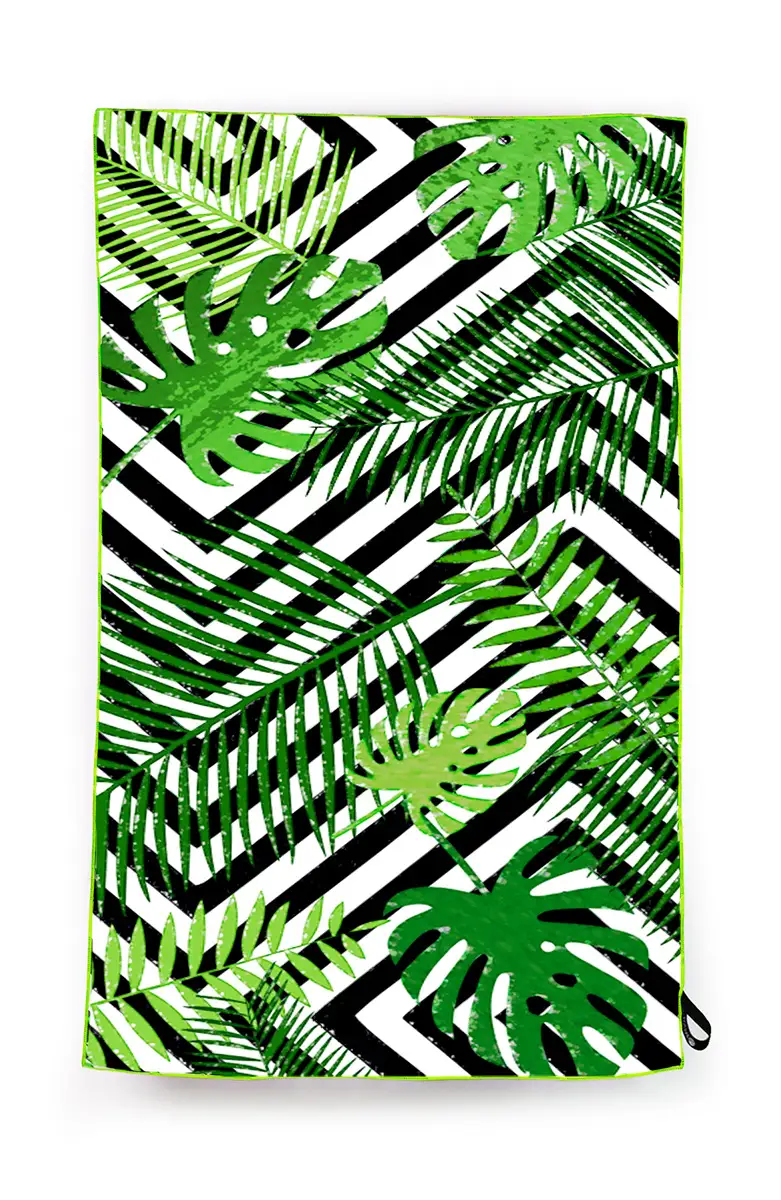 Ręcznik szybkoschnący z mikrofibry 130x80cm Liście — 3