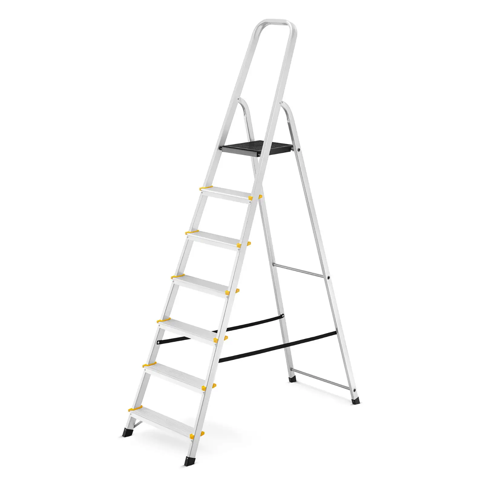Drabina aluminiowa domowa jednostronna schodki do domu HIGHER 7 stopni 125 kg — 8