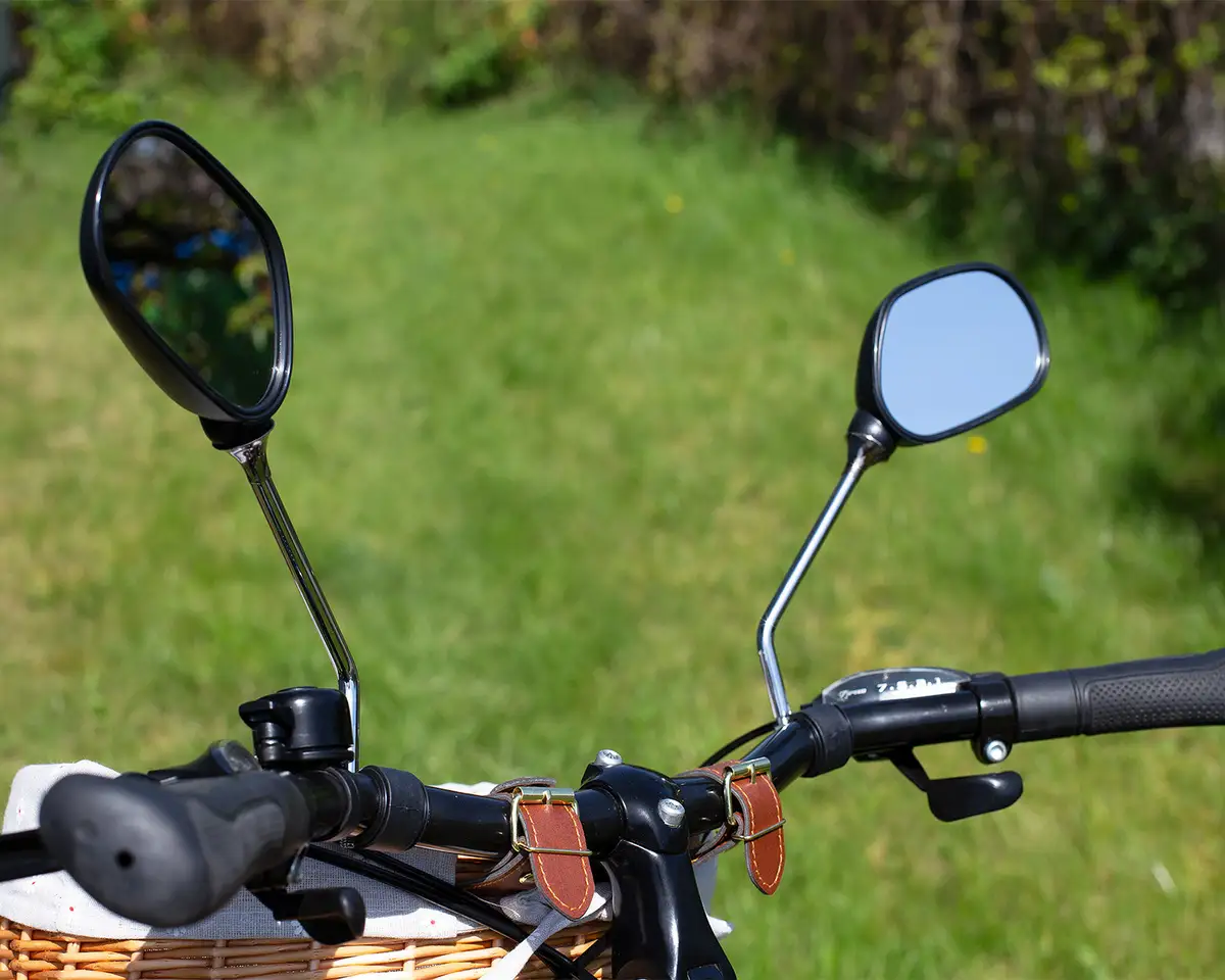 Lusterka rowerowe z odblaskami wsteczne 2 sztuki zestaw na rower kierownicę — 7