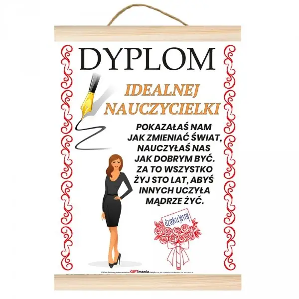 dyplom Idealnej Nauczycielki