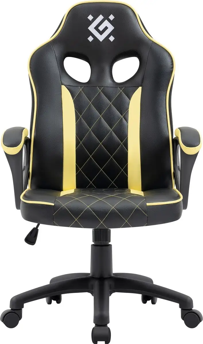 FOTEL DEFENDER HELIOS ŻÓŁTO-CZARNY GAMING — 2