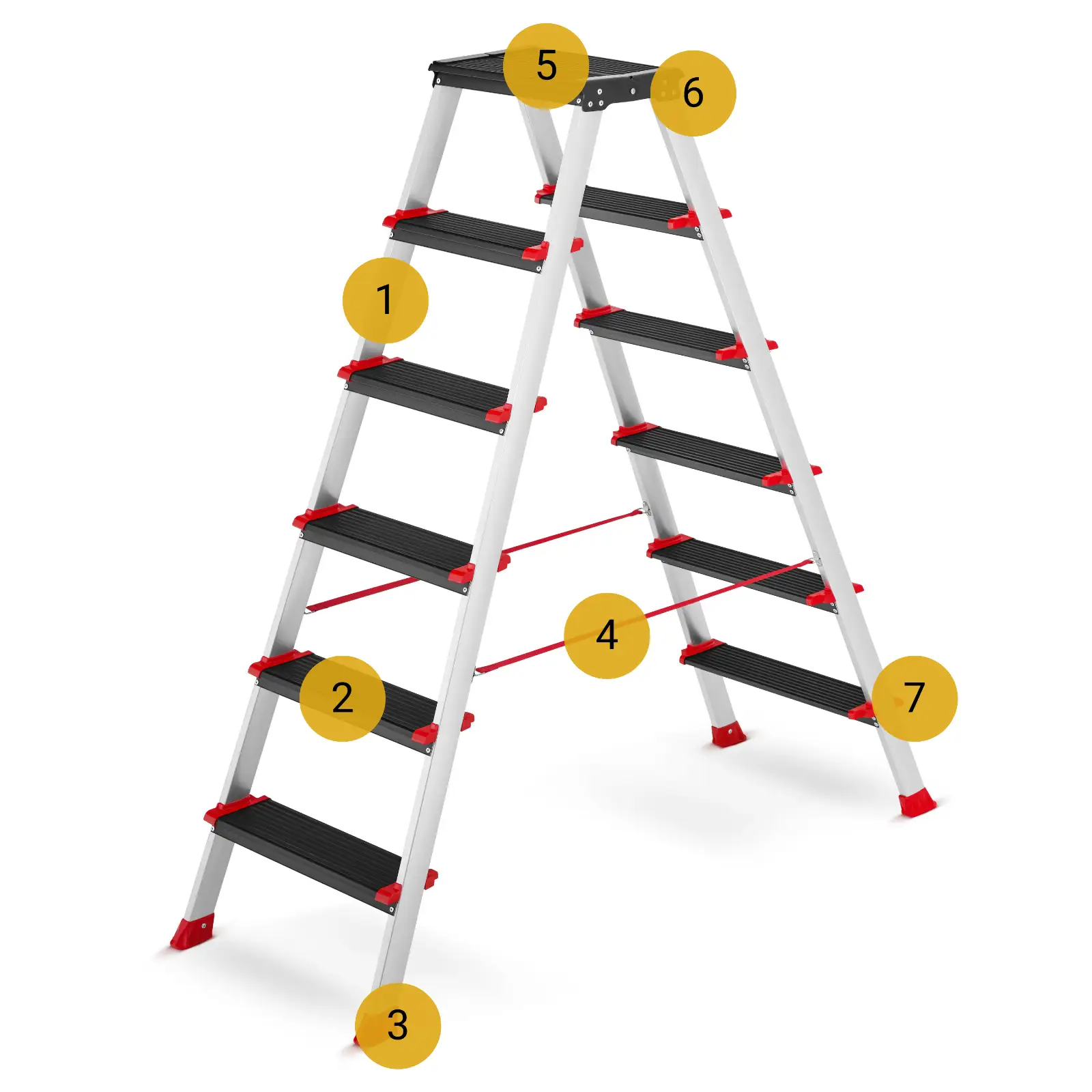 Drabina aluminiowa profesjonalna dwustronna składana HIGHER 2x6 - 3,5 m — 2