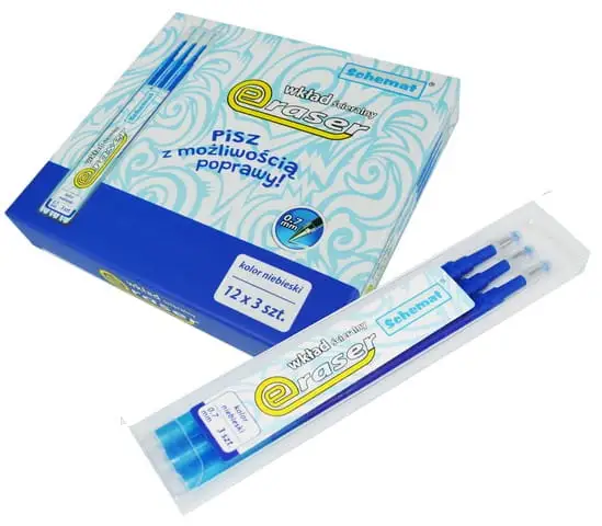 wkłady do długopisów ścieralnych  36szt NIEBIESKI Eraser 3558