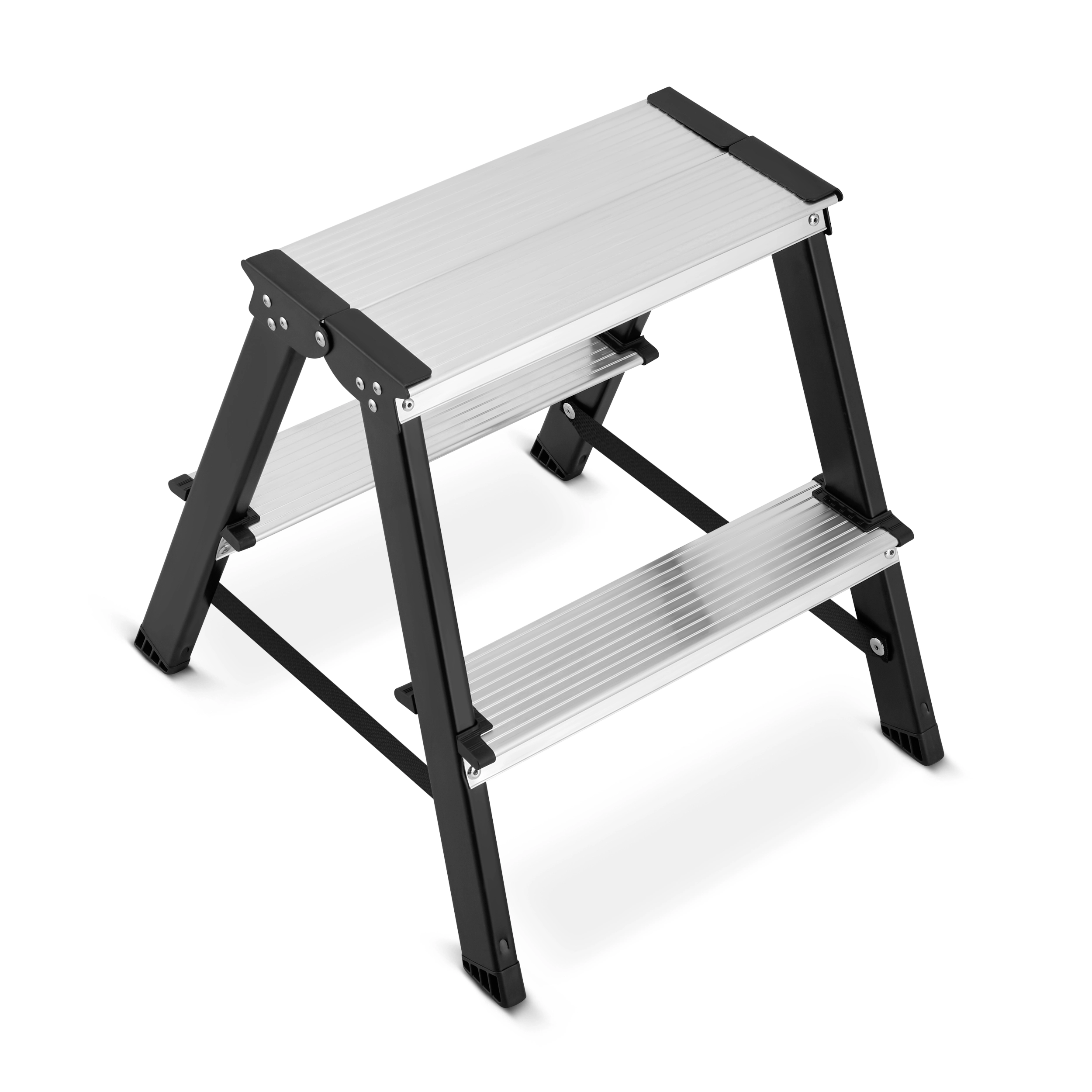 Drabina drabinka domowa 2x2 dwustronna składana MOCNA 150 kg HIGHER schodki — 6