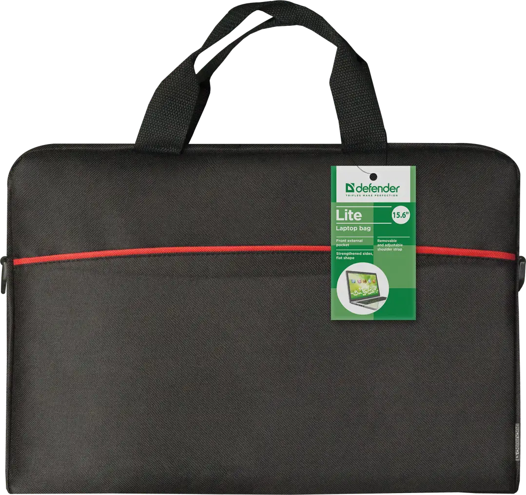 TORBA DEFENDER LITE 15.6" CZARNO-CZERWONA — 5