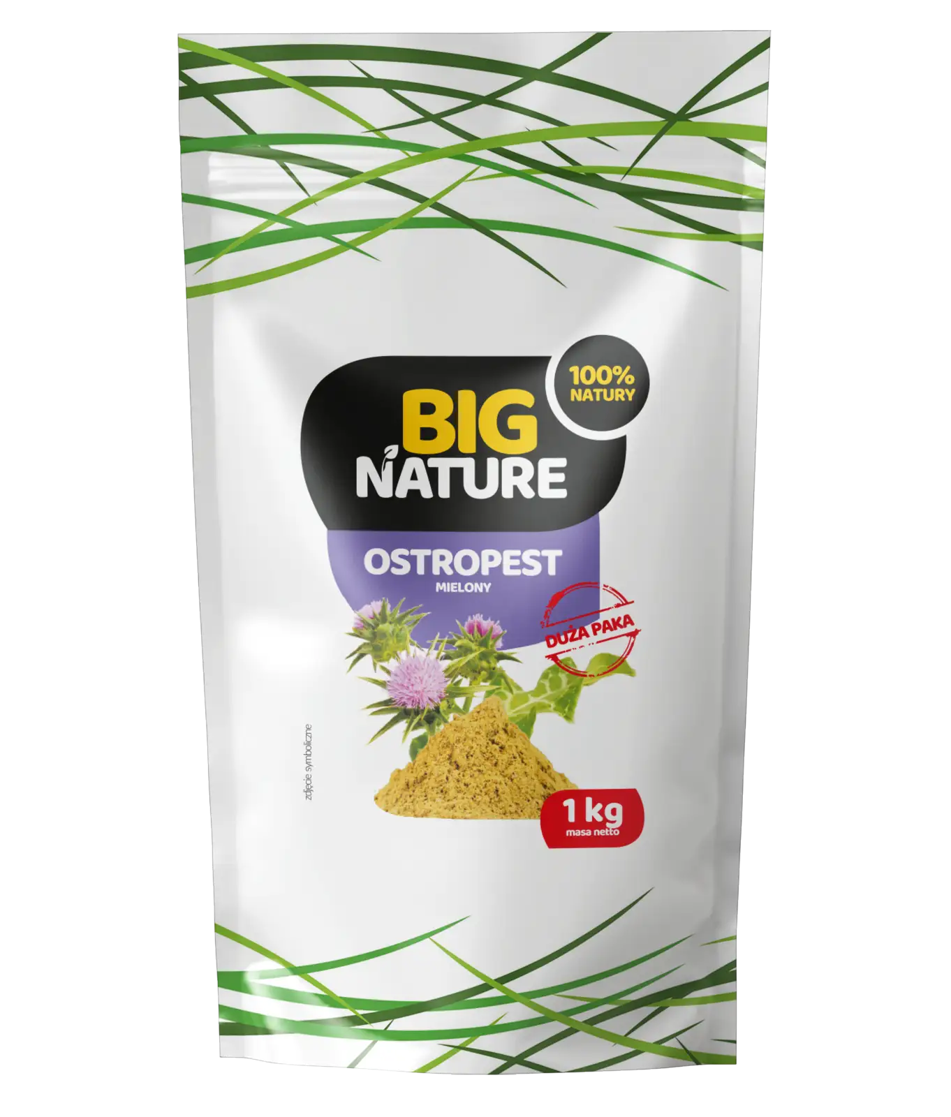 Ostropest plamisty mielony 1kg Duża Paka - BIG NATURE — 2