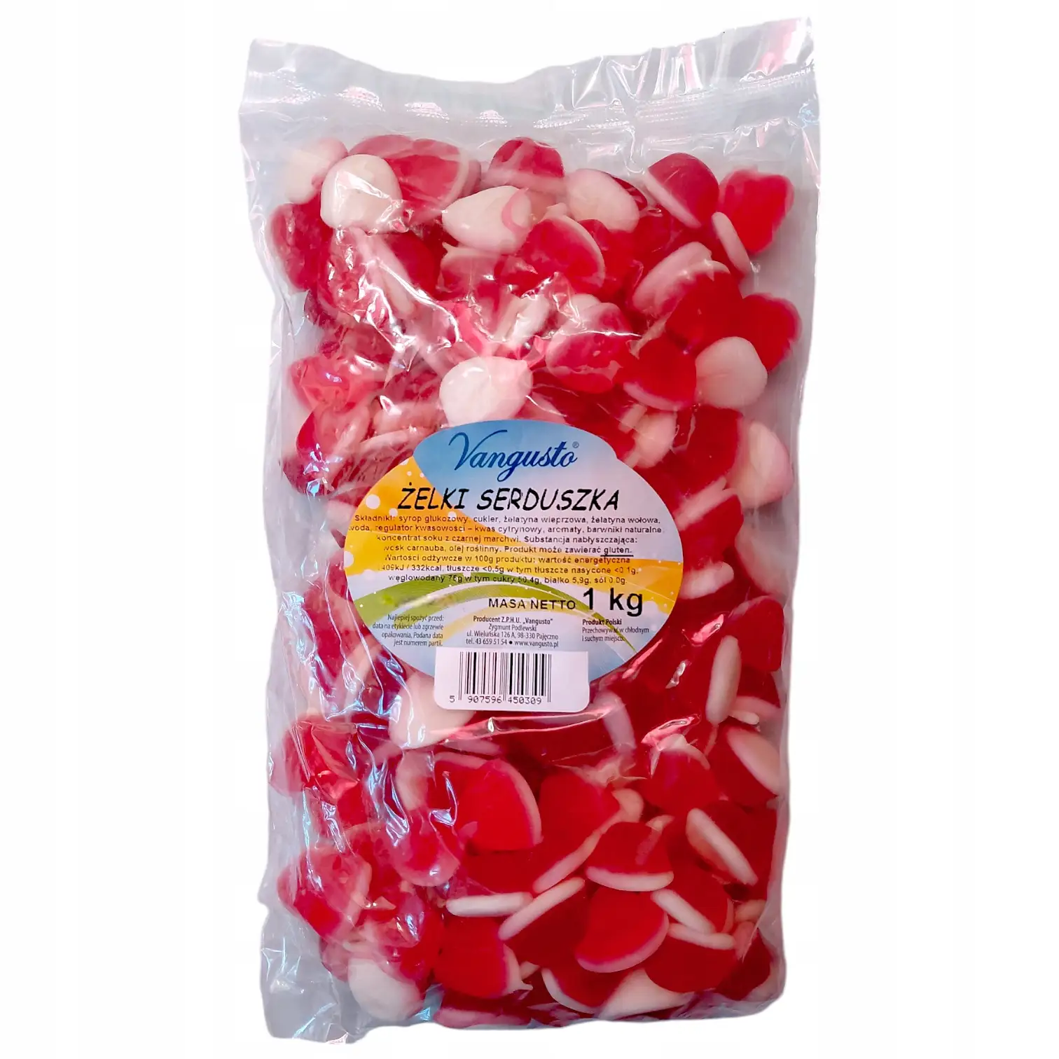 Żelki vangusto 1000g Serduszka