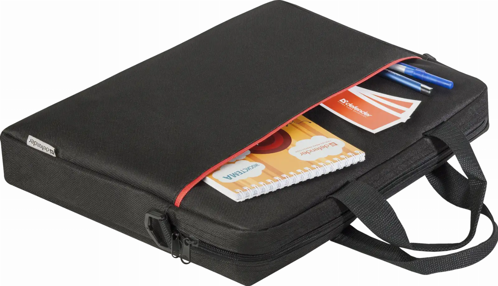 TORBA DEFENDER LITE 15.6" CZARNO-CZERWONA — 3