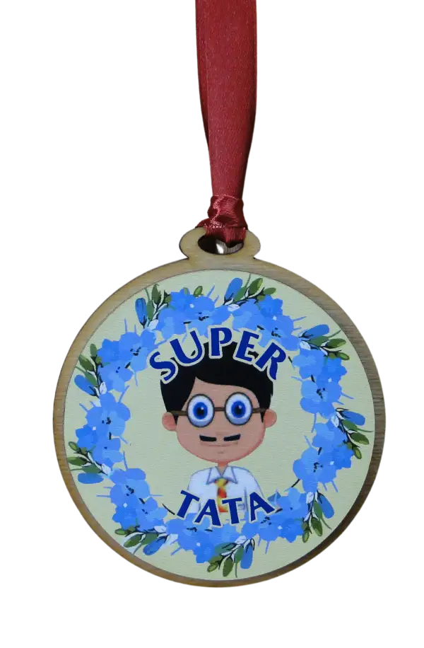 medal drewniany Super Tata  -  P364W12