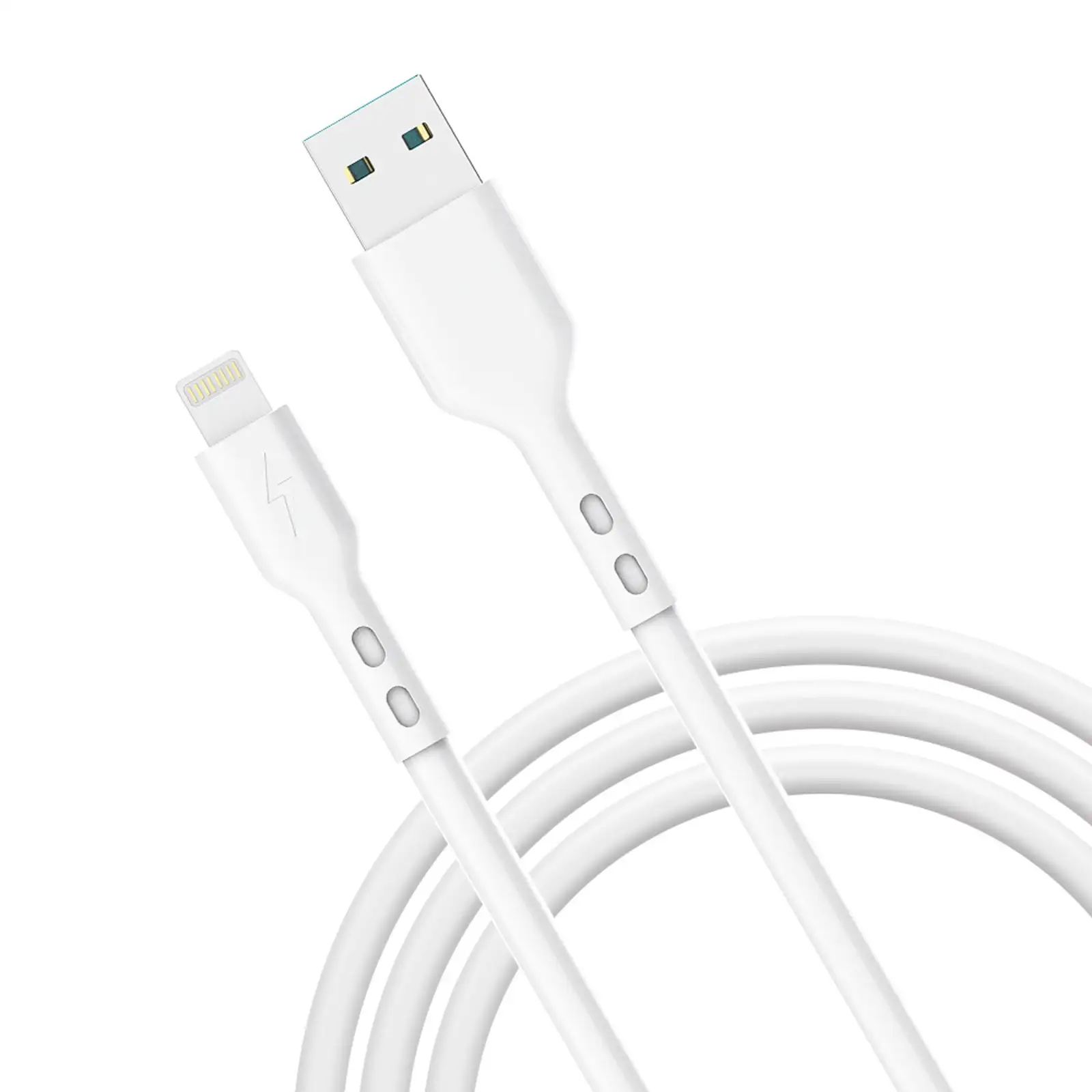 KABEL MS M-AL1200W USB-AM 2.0 - LIGHTNING 2m BIAŁY — 2